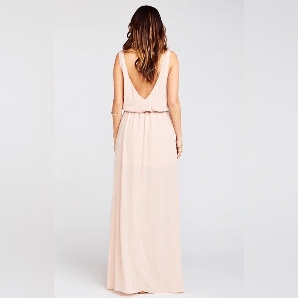 Show Me Your Mumu Kendall Maxi Dress Dusty Blush Crisp Medium - Picture 3 of 11